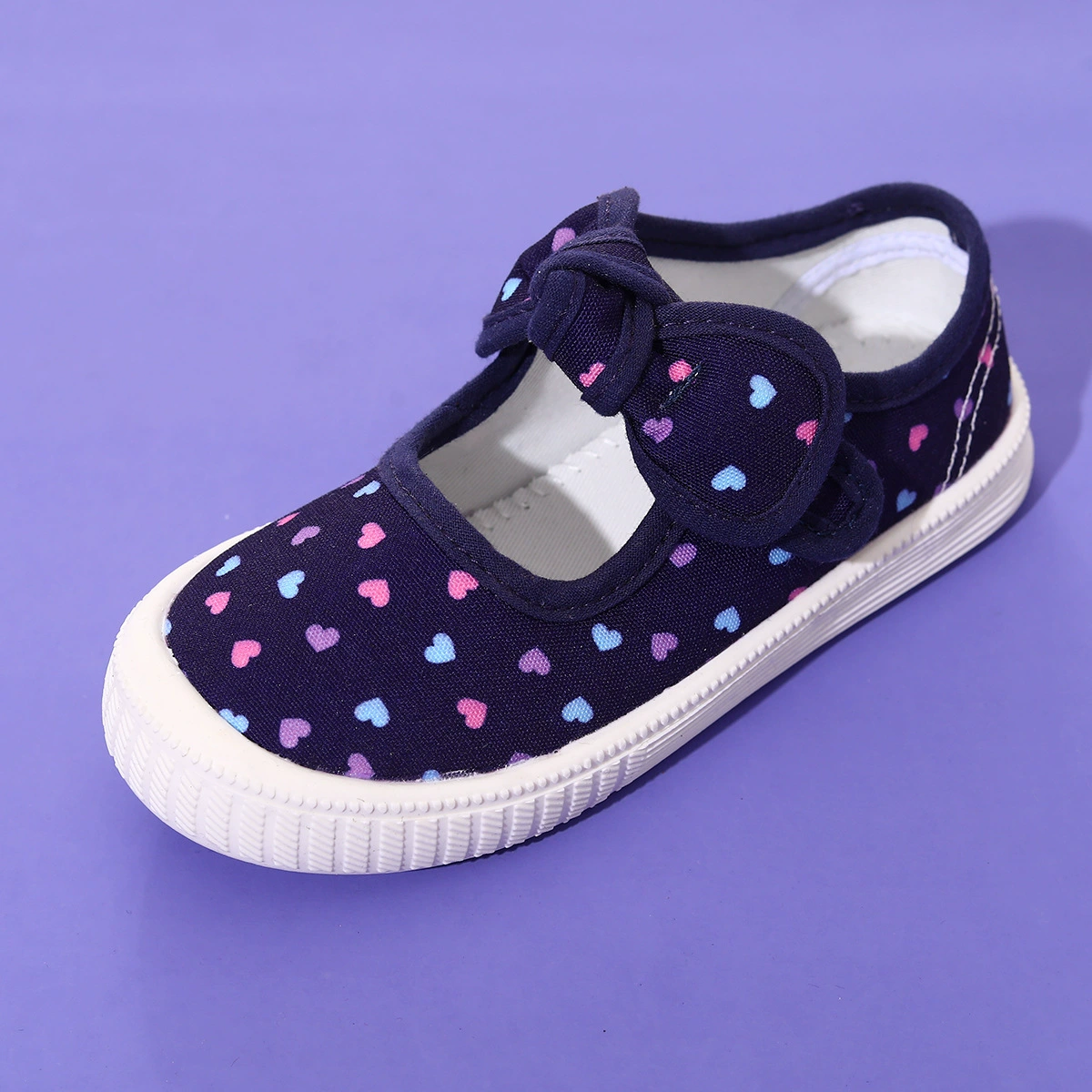 Cloth shoes with bow with velcro, sneakers for leisure, European style, wholesale