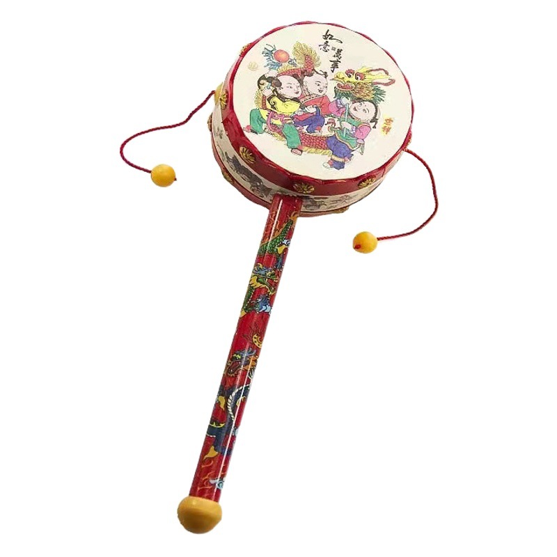 Rattle Small Drum Toy Baby Drum Early Education Hand Drum Environmentally Friendly Plastic Sound Crisp Traditional Toys Wholesale