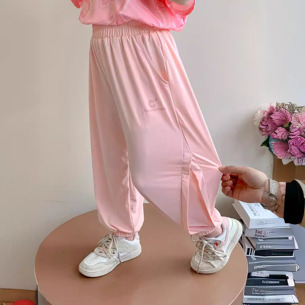 Sommer Mädchen Eisseide 2024 Neue Kleine und Mittlere Größe Mückenresistente Dünne Sonnencreme Schnelltrocknend Kindersport_voghion.com