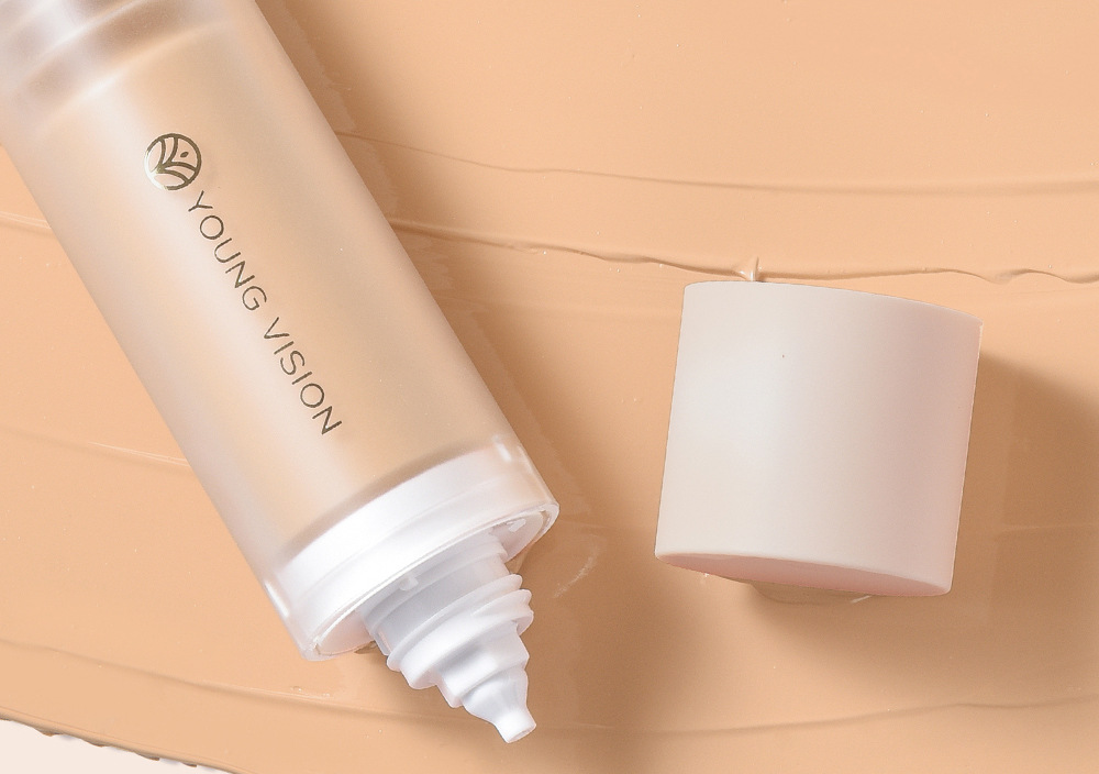 YOUNG VISION Bottom Press Foundation is a detachable matte facial base makeup liquid that is not prone to smudge undefined