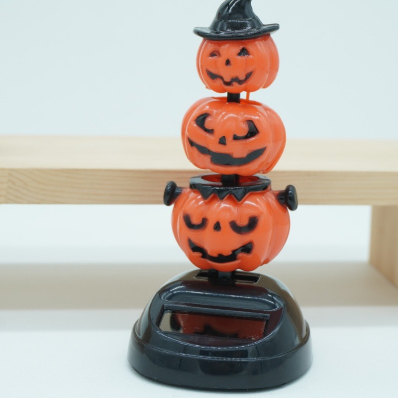 Decoración de muñecas de automóviles de energía solar de Halloween fiesta de fantasmas agitando animales interiores y exteriores decoración de fiesta de patio Día de los muertos