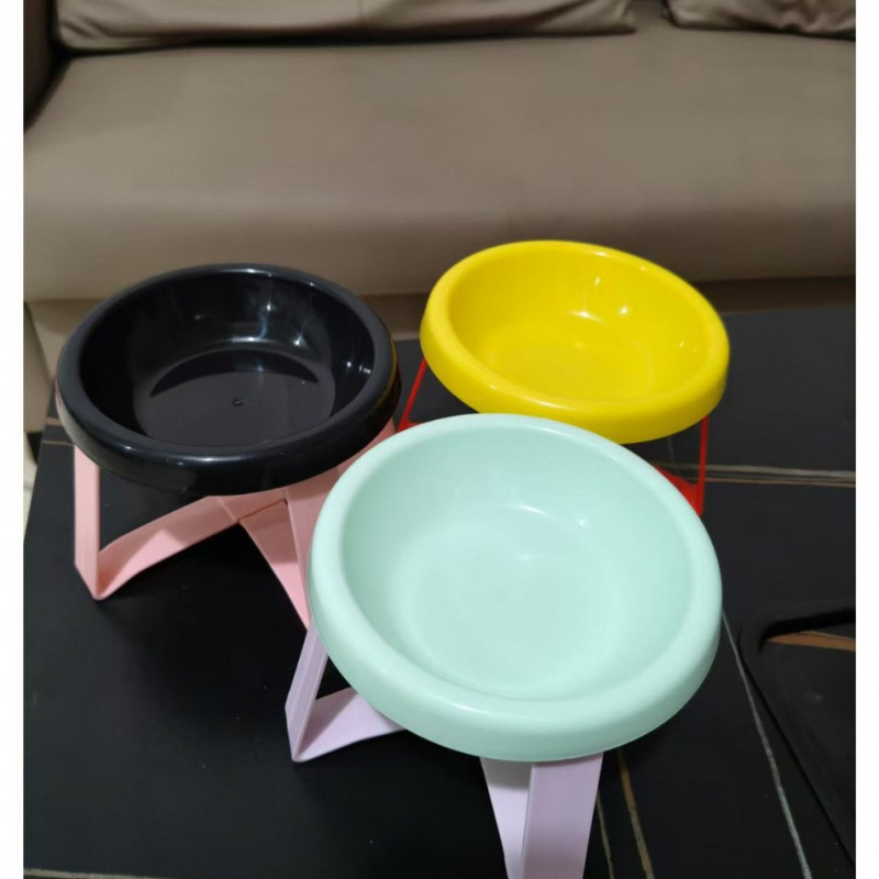 飞碟猫咪宠物碗可爱猫碗架幼犬护颈猫碗狗碗猫碗带支架加高猫碗|undefined