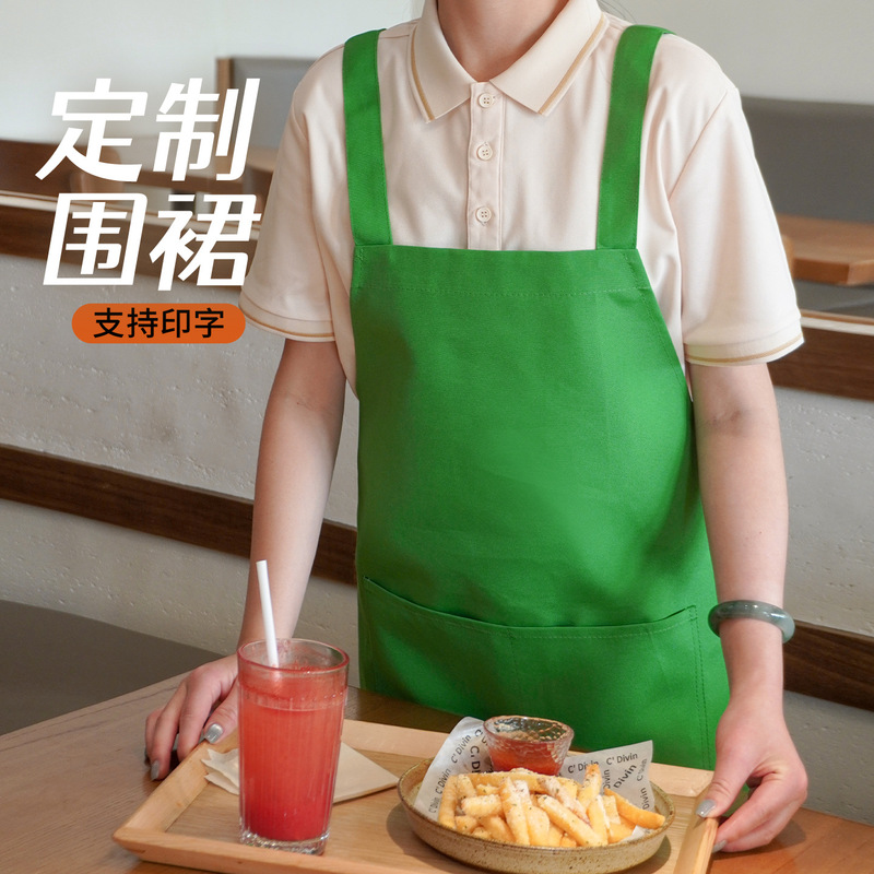 Waterproof Apron with Custom Logo Printing for Hot Pot Restaurants, Kitchens, Barbecue, Baristas, Supermarkets, Work Clothes, and Catering Use
