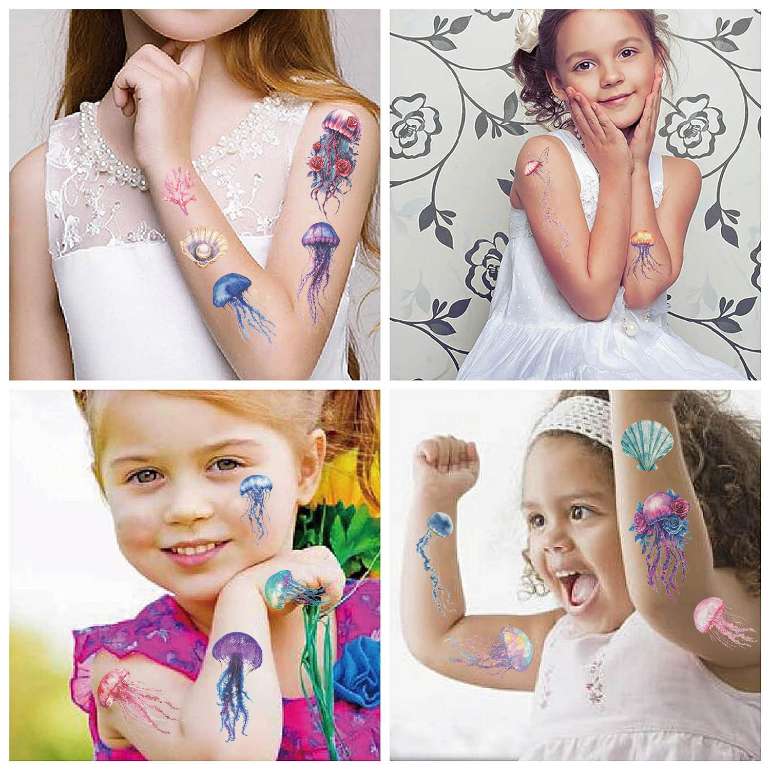 18g Weight tattoo stickers Event & Party Supplies 10 PCS/Package Quantity Party Occasion transfer stickers Material Jellyfish Pattern Jellyfish Transfer Stickers Tattoos & Body Art 10 PCS/Package 5