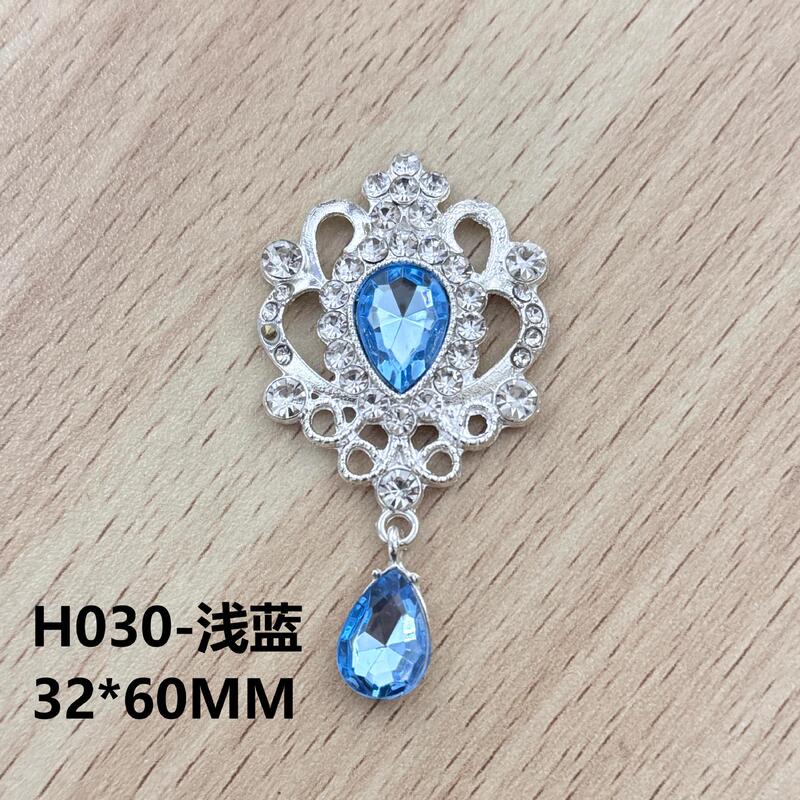 新しい合金水滴アクリルペンダントジュエリーアクセサリー平底ブローチアクセサリー DIY 衣類帽子アクセサリー|undefined