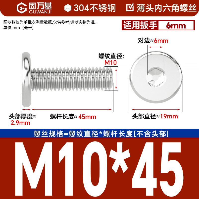 304 M10*45