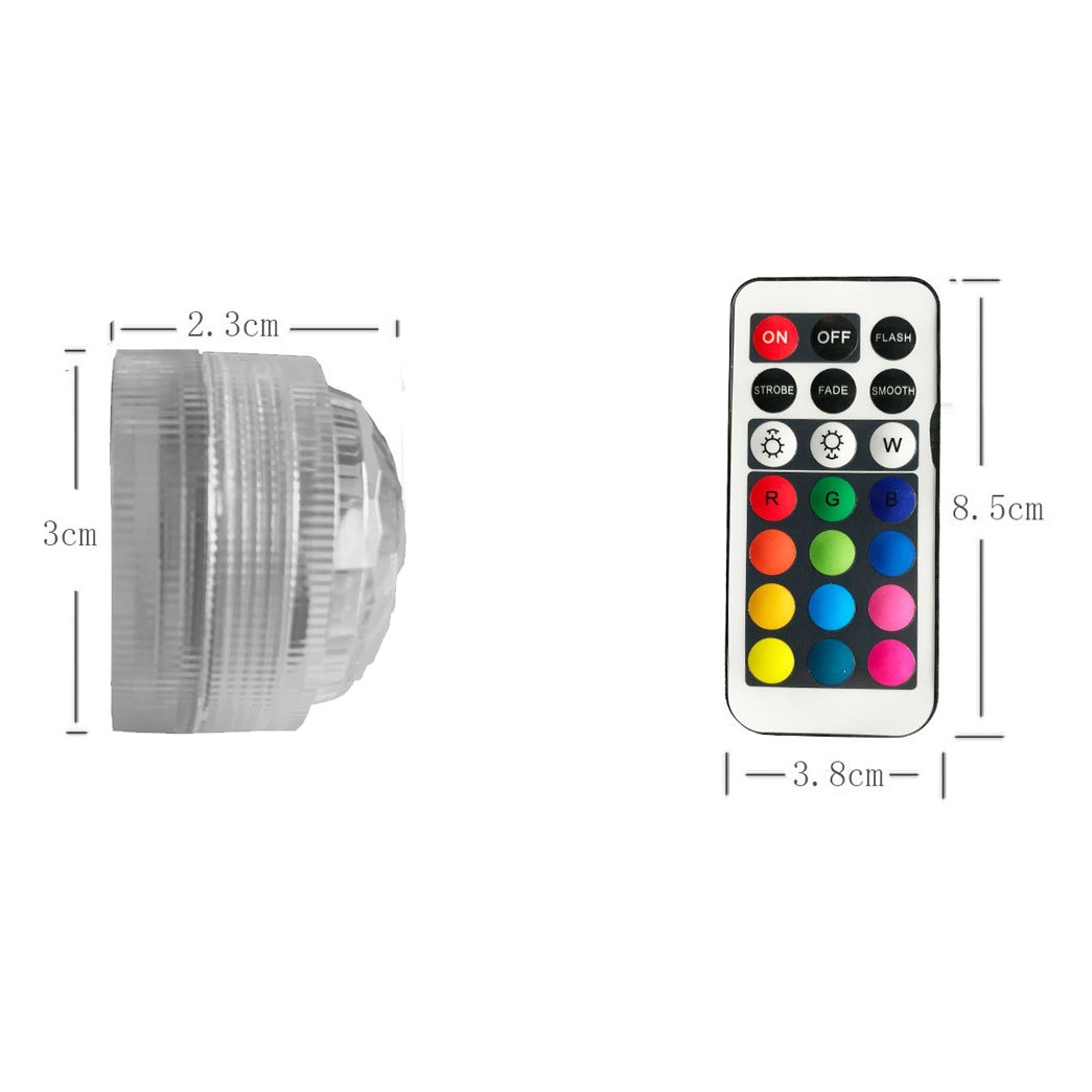 RGBW control remoto de buceo luz LED perilla de baño pecera luz florero paisaje fuente luz piscina subacuática caja de regalo Luz