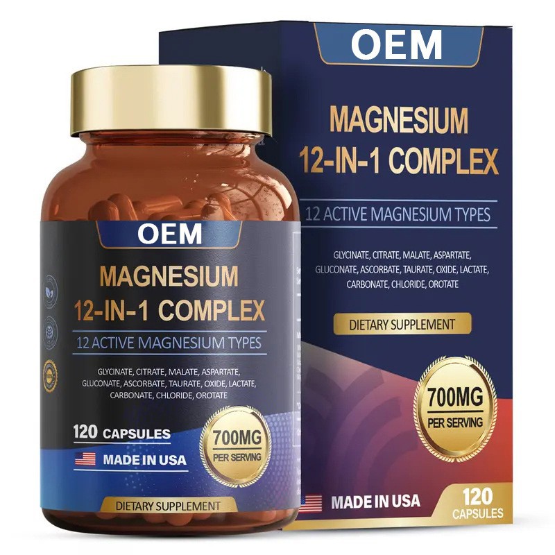 12-in-1 Magnesium compound capsule tk Amazon cross-border e-commerce hot selling OEM Magnesium