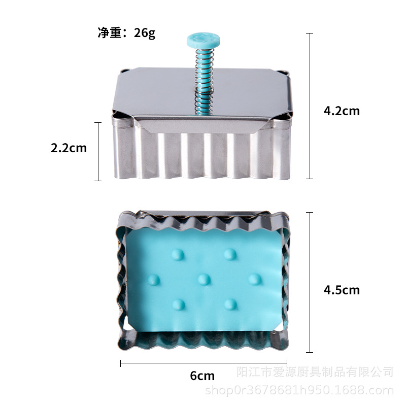 FUENTE Molde de galletas clásico de fábrica molde de galletas de acero inoxidable cuadrado