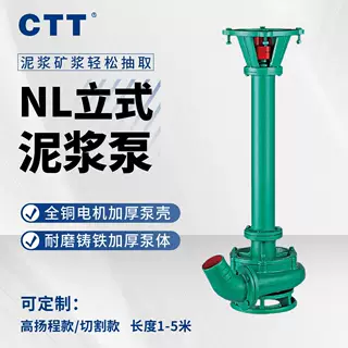 长杆泥浆泵可定制杆长长度液下污水泵抽粪泥浆污水泵大流量渣浆泵