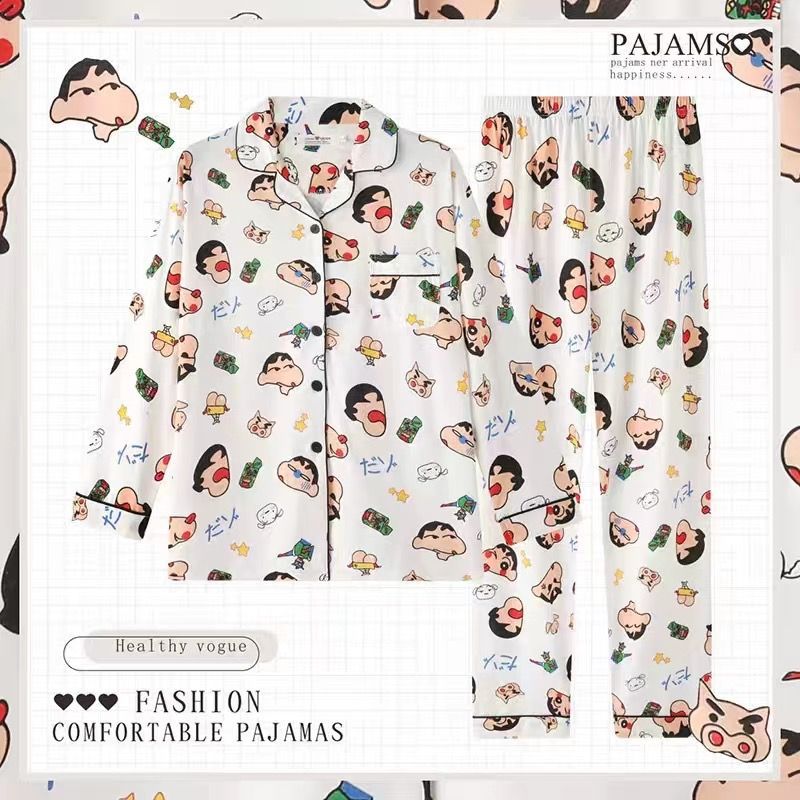 Al por mayor transfronterizo nuevo pijama de mujer primavera y otoño cardigan de manga larga sensación de alta calidad de algodón coreano se puede usar con ropa de vestir
