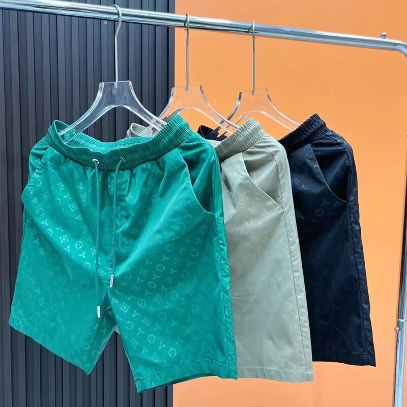 Summer New Men's high quality Light Luxury Casual Fashion Shorts Slim-fit Breathable All-match Quick-drying Pants