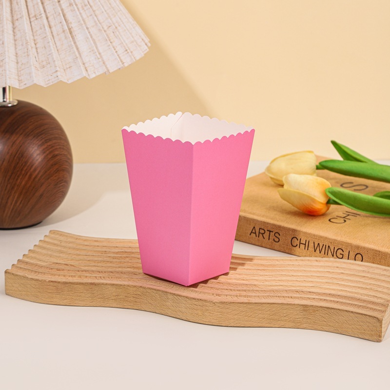越境してよく売れている純色の使い捨てポップコーンの箱のニワトリの米の花の箱のキャンディーの箱の創意の包装箱|undefined
