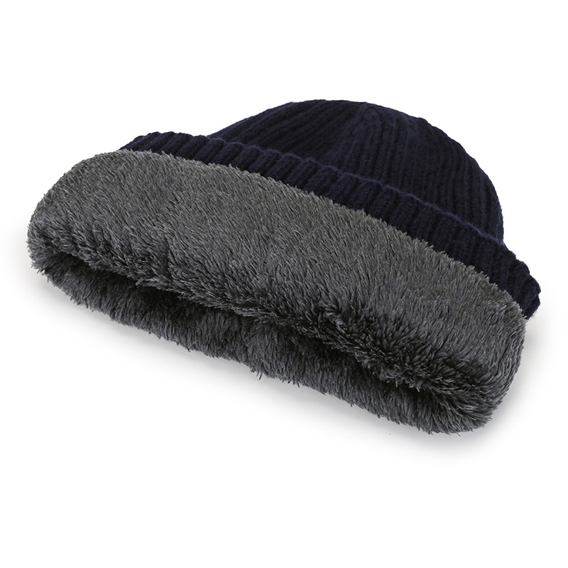 Bonnet d'hiver pour homme en maille doublée polaire, épais, grand tour de tête, protection des oreilles adulte, chaud et imperméable au froid._voghion.com