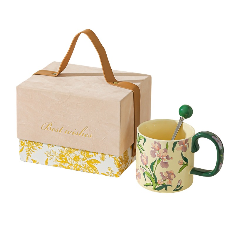 Regalos de cumpleaños para niñas, tazas de cerámica prácticas para novias, tazas de café, recuerdos de boda para amigos, caja de regalo de alta calidad