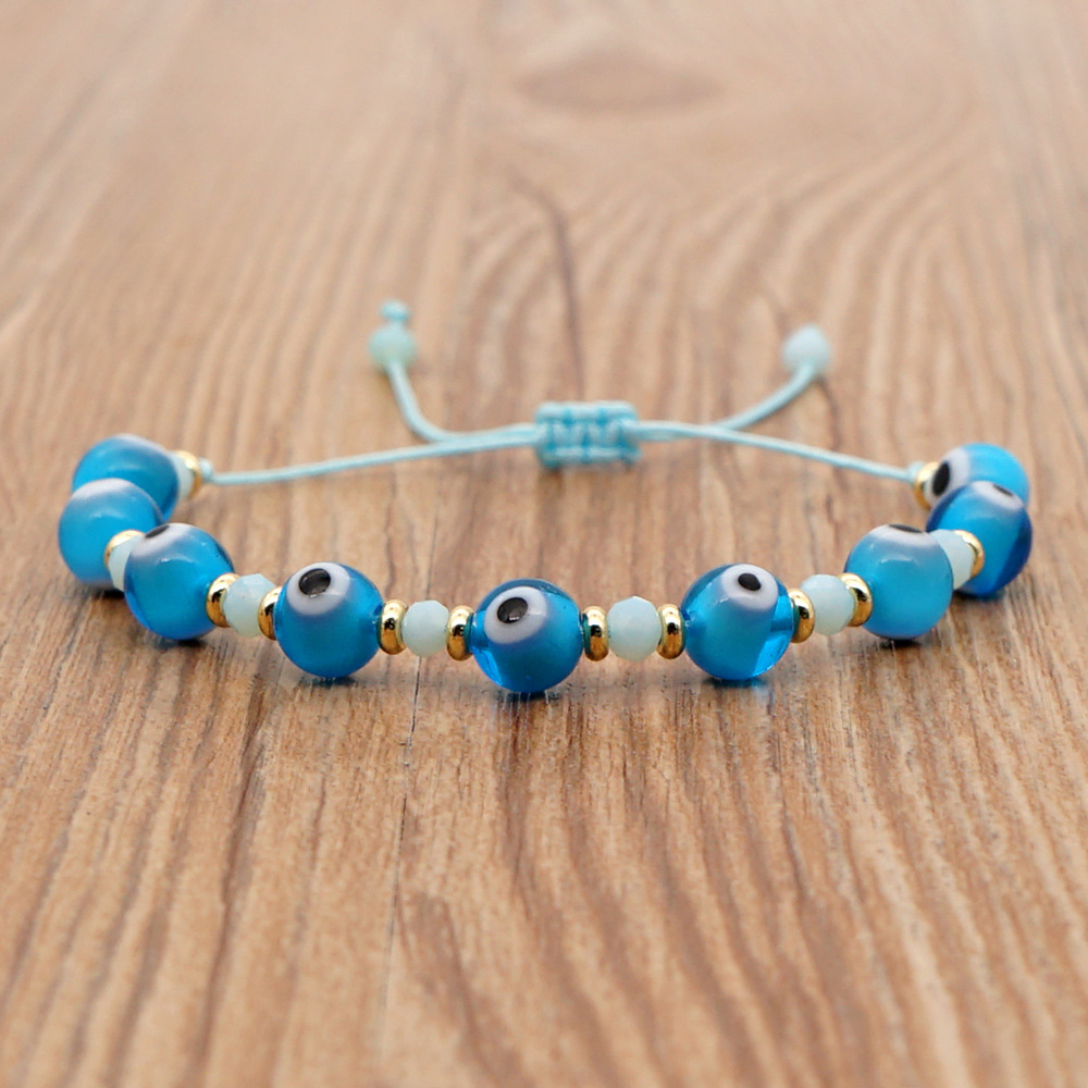 Bracelet Simple En Verre Turc De Style National Bohème display picture 12