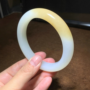 Jin Yutang Xinjiang Hetian Jade Sheep Fat Jade Bracelet High White High Run Gel Oil Glow Sugar Color Warm and Smooth