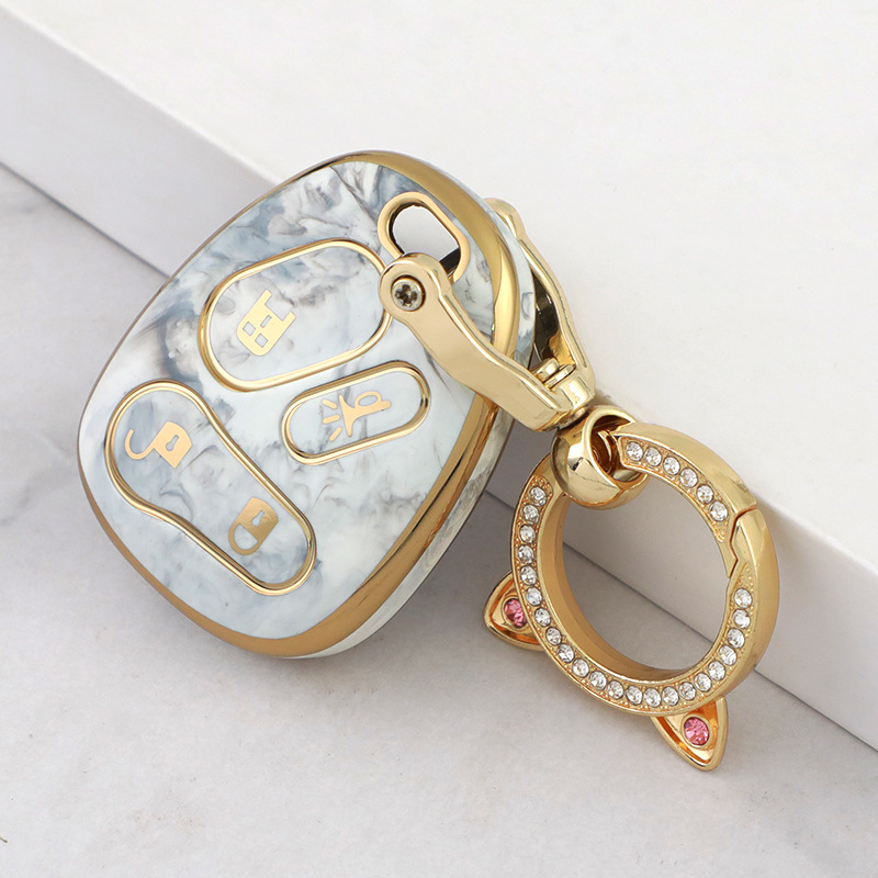 잉크무늬+고양이귀걸이