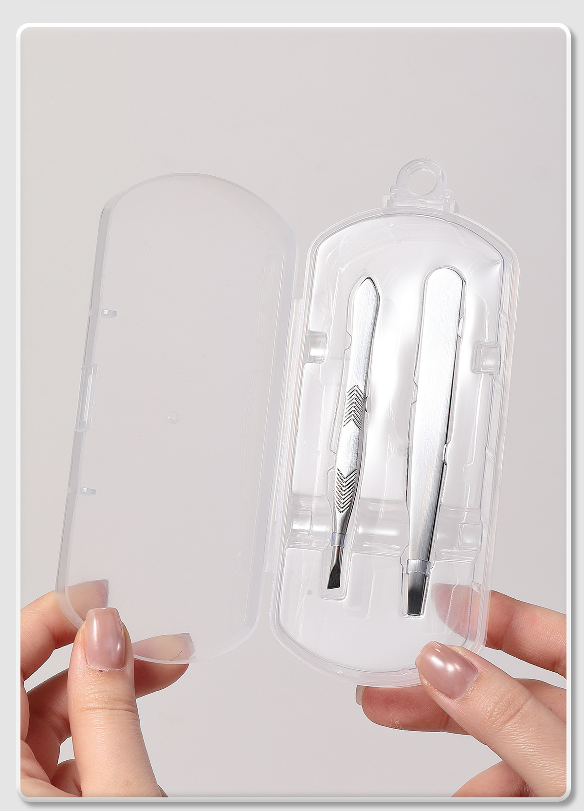 LMLTOP Flat and slanted eyebrow tongs 2-piece set, stainless steel eyebrow tongs, eyebrow tongs, tweezers, eyebrow shaping tools JJF17 undefined