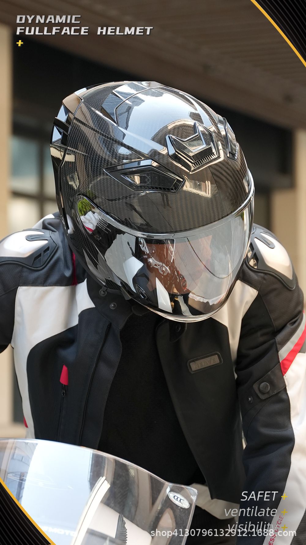AR Motorcycle Helmet Ultra Light Carbon Fiber 3/4 Helmet Electric Vehicle Half Helmet Motorcycle 3/4 Helmet Lightweight Summer