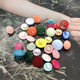 Color Pearlescent Dark Eyes Mushroom Button Shirt Button Round Tall Button Baby Sweater Hand-stitched Small Button Button Button