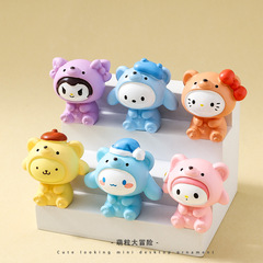 かわいい手作りの装飾品、かわいいクマのぬいぐるみ、樹脂製の小さな装飾品、Douyinライブブロードキャスト、ブラインドボックス卸売