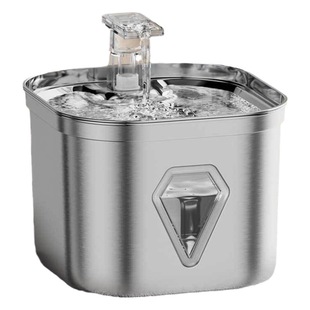 Pet water dispenser square stainless steel automatic circulating filter intelligent induction water outlet cat water dispenser factory