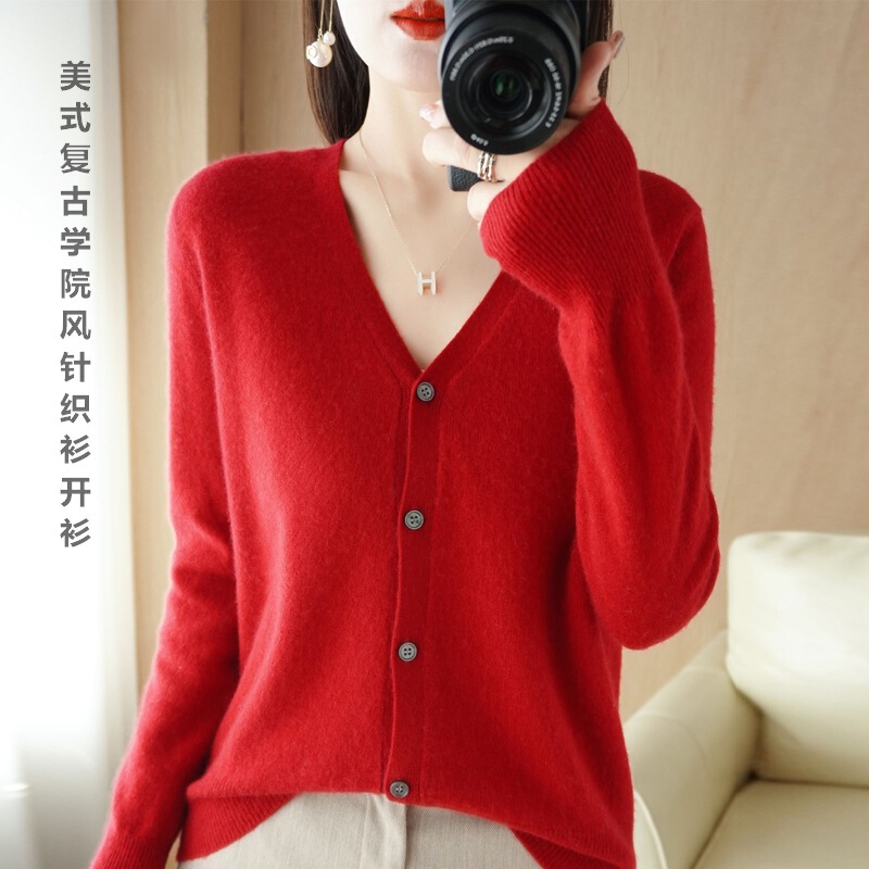 Cross-Border 2025 New Autumn and Winter Cardigan Jacket Women's Loose Large Size Knitwear Women's Top Long-Sleeved Women's Knitwear