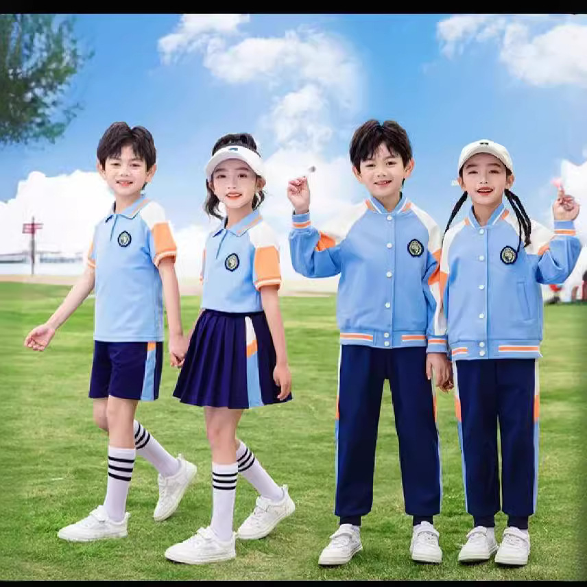 春秋新款中小学幼儿园园服三件套小学生班服远动会棒球服校服夏季