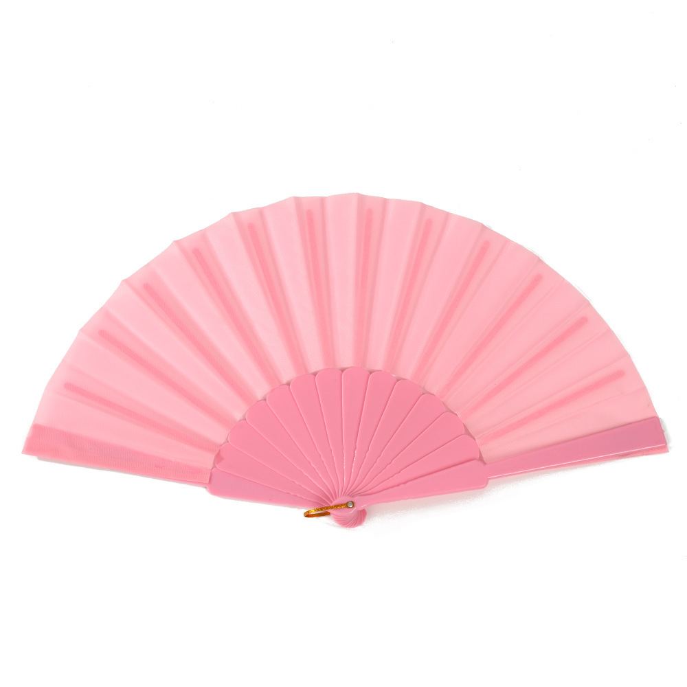 Fabricante Tai Chi Kung Fu Fan Plaza Artes marciales Performance Ventilador plegable de plástico Ventilador de viento chino rojo