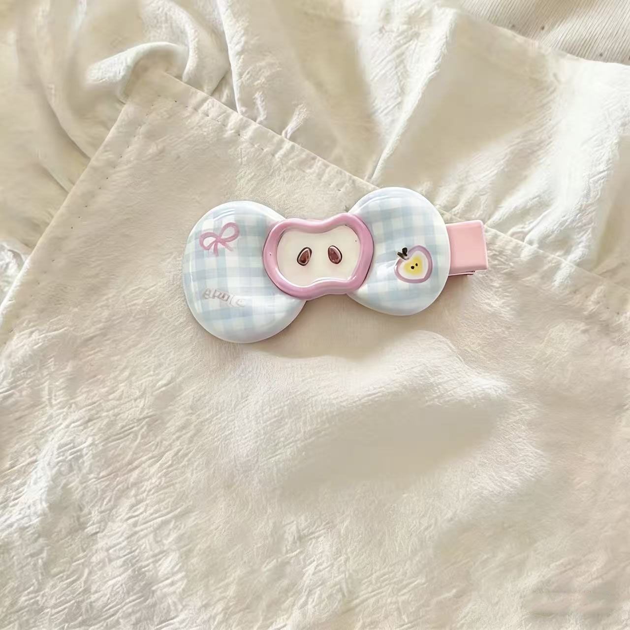 2# blue plaid clip about 3cm