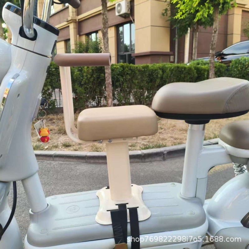 Front-mounted child seat for electric vehicles, baby seat for electric scooters, motorcycles, and scooters