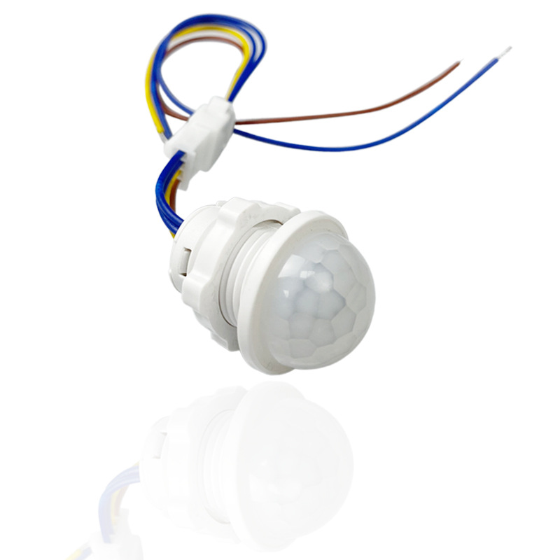 220v红外线人体感应器开关小头模块嵌暗装探头传楼道智能延时