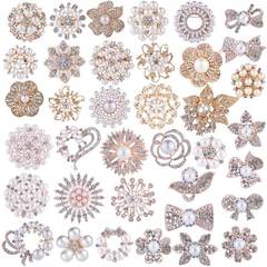 Wholesale Korean version of the new pearl brooch for women, high-end diamond-encrusted flower brooch, corsage, collar pin, silk scarf buckle, dual use