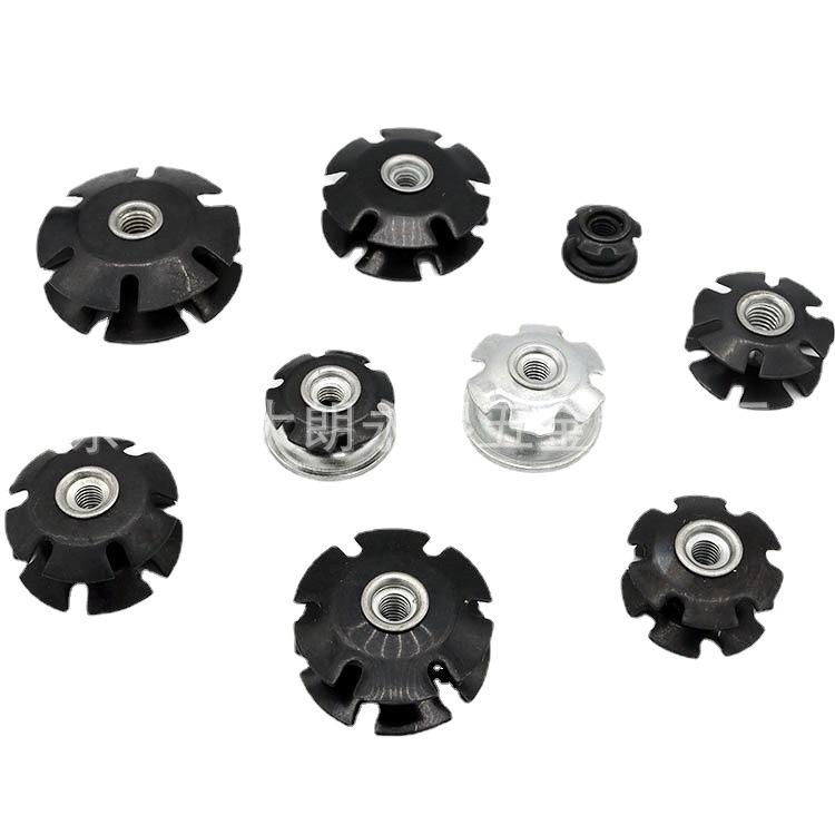 M8*21梅花弹片 管内塞螺母 展示架连接件 太阳螺母 圆管内塞