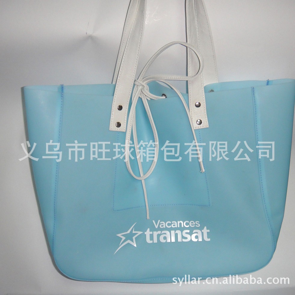 供应YOKA时尚新款果冻胶购物袋，PVC手提购物袋