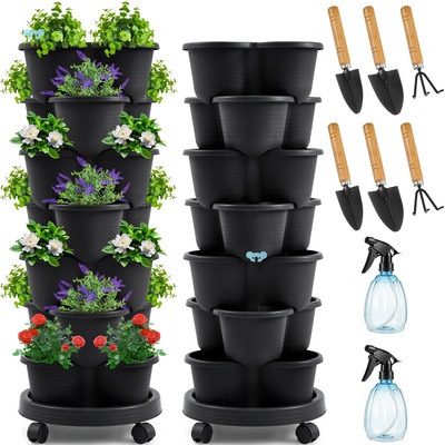 Stackable Vertical Planters 2 Set Of Stackable 7 Tier|ru