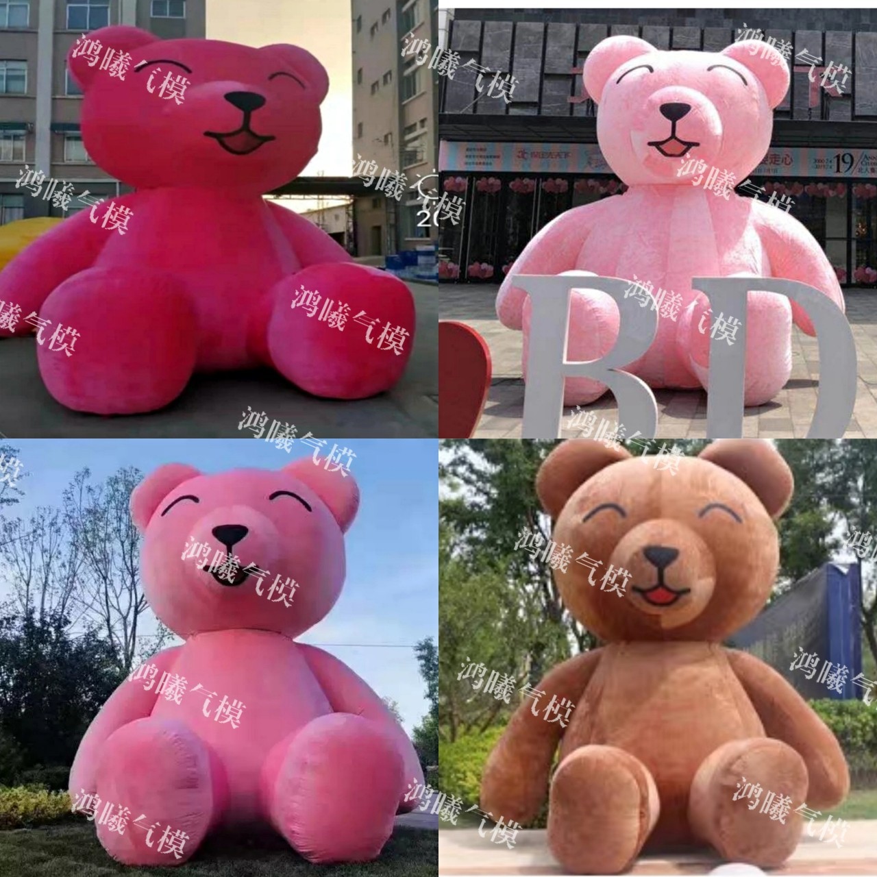 充气仿真卡通熊气模 5米摆放宣传卡通气广场商牛津布毛绒动物模型
