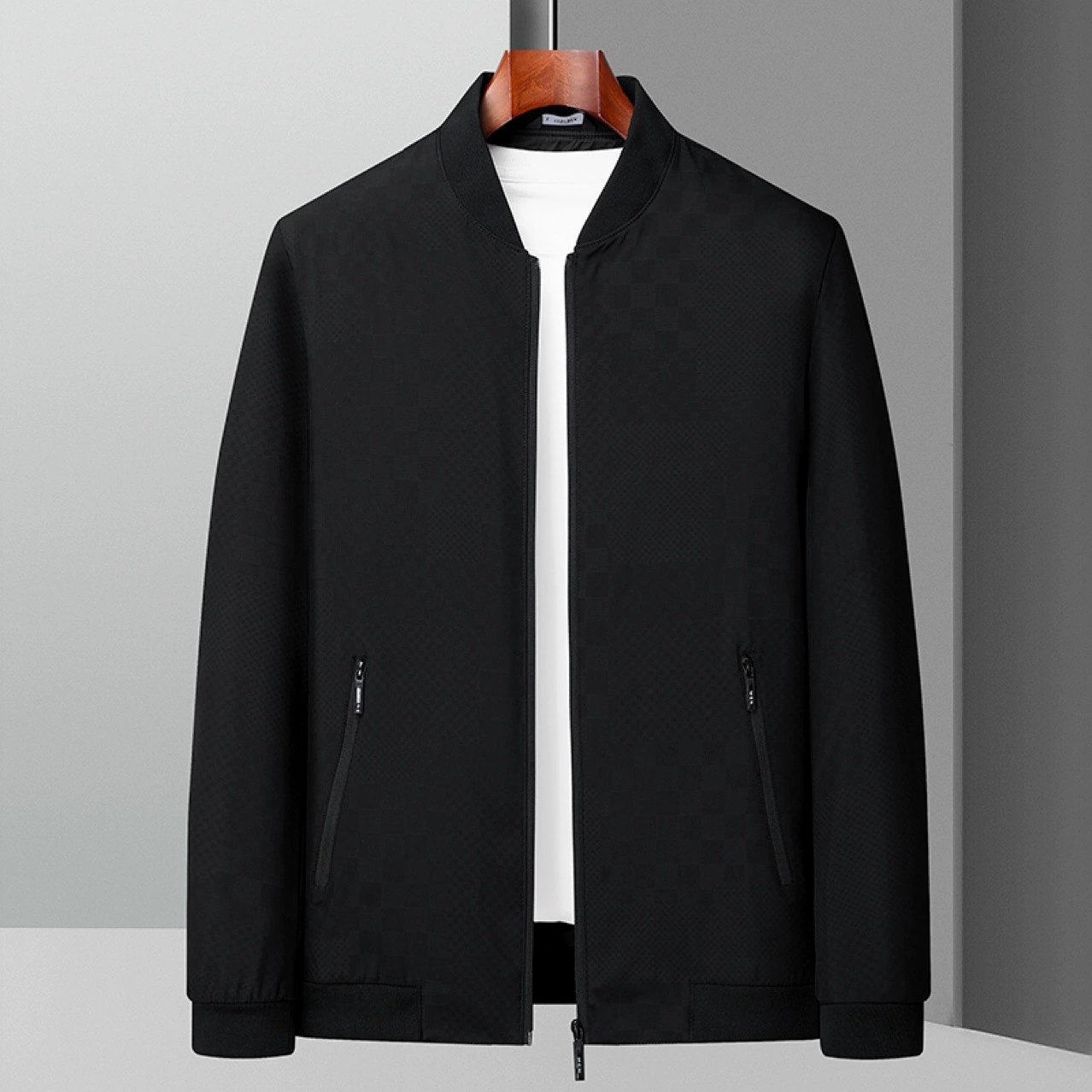 8231 мужская куртка с Бейсбольным воротником, пальто, шахматный топ в Корейском стиле для молодежи, среднего и пожилого возраста, мужская одежда в стиле Hugh