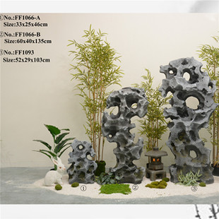 Rockery Water Stone Garden Landscape Soft Decoration Simulated Rockery Stone Japanese Landscaping Bluestone Fiberglass Taihu Stone
