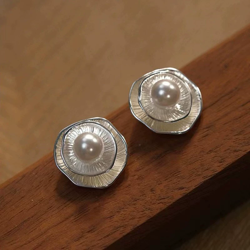 Серебряная игла, серьги, мелкие медные цирконии с жемчугом с кисточками, серебро 925 пробы, китайский стиль, европейский стиль