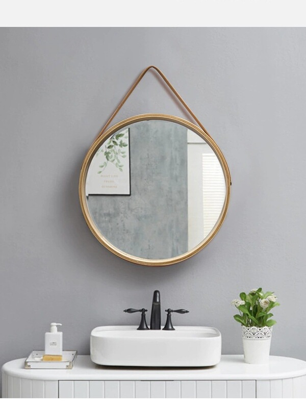 Simple Modern Bathroom Bathroom Bedroom Wall-Mounted Vanity Mirror Washbasin Mirror Makeup Mirror Bathroom Mirror