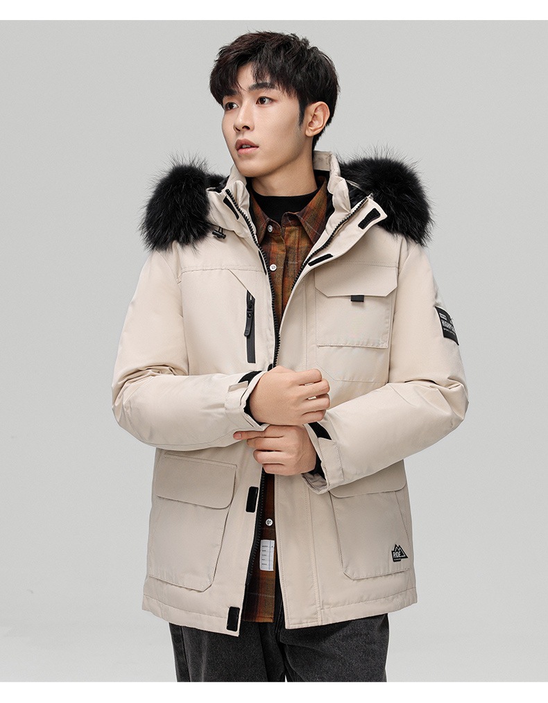 Nueva chaqueta de invierno con capucha informal y cálida de moda para hombre_voghion.com