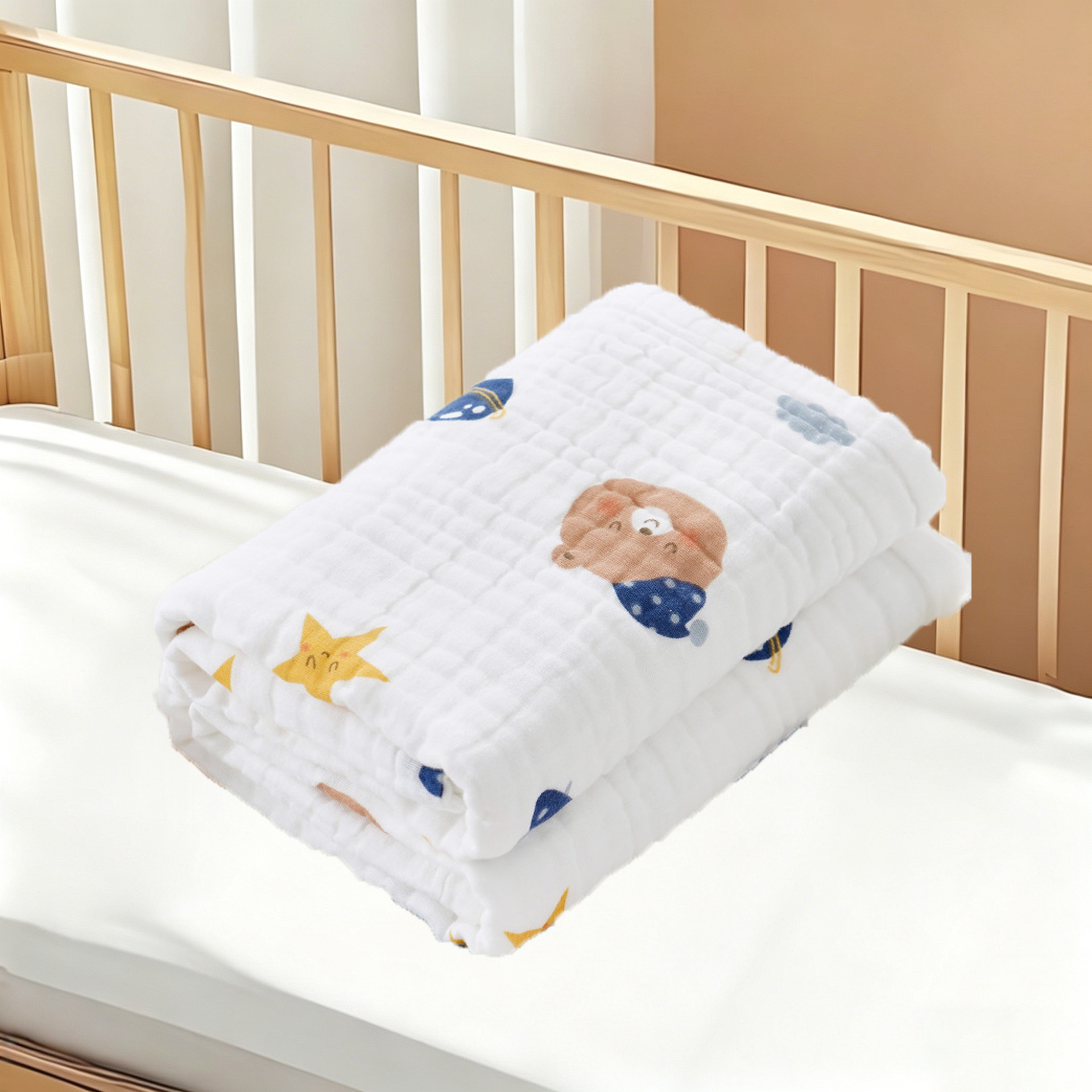 Toallas de gaza para bebés de seis capas de espuma de alta densidad para niños, toallas de baño para bebés, toallas de almuerzo para niños image 44