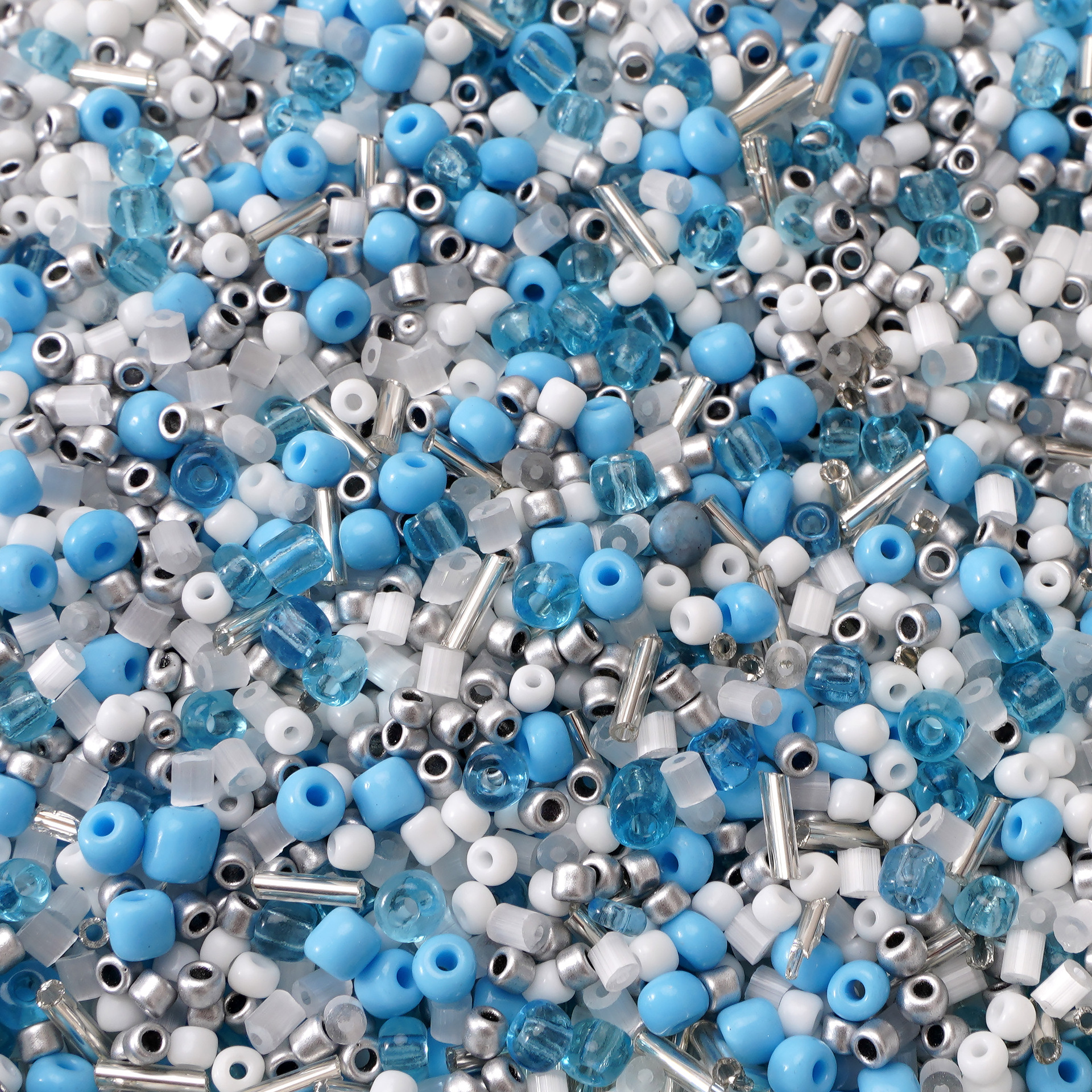 26# Blue crystal silver feather (blue silver white) 20g/pack