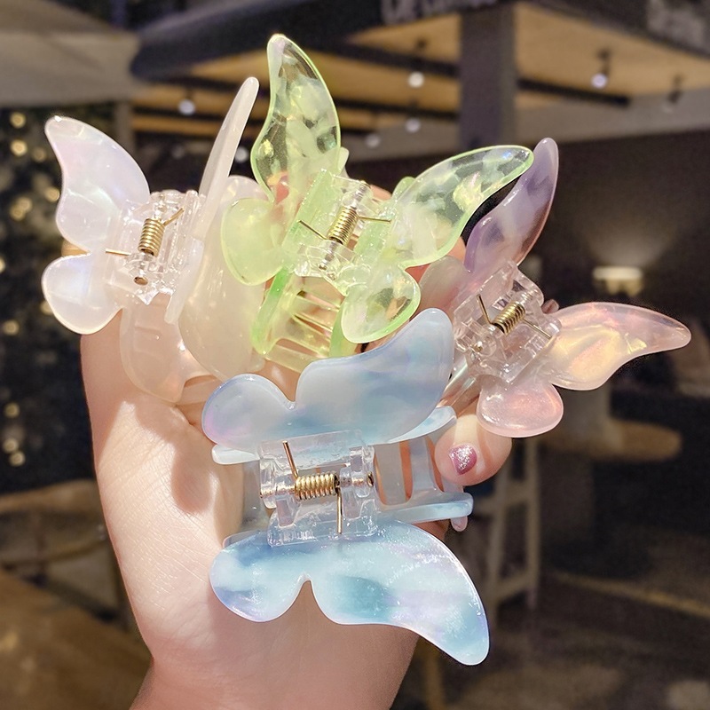 韓国版ファッション立体蝶クリップins酢酸ヘアクリップ前髪サイドクリップ女の子ヘアアクセサリー|undefined