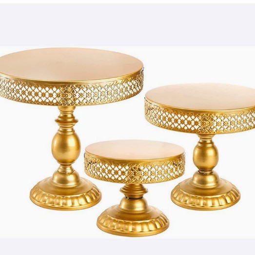 Estilo Europeo soporte de la torta de oro de metal de hierro soporte de la torta/placa de la torta/plato de fruta/Occidental punto bandeja decoración de la boda