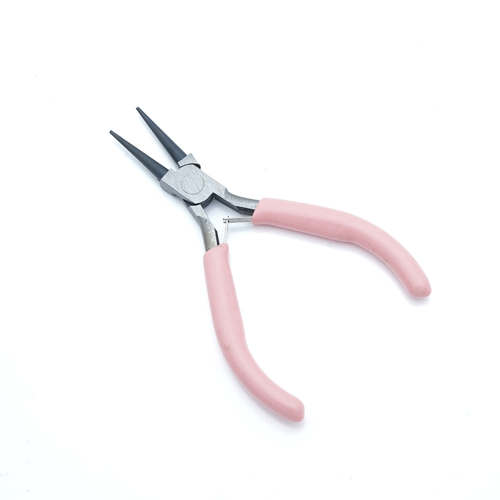 Pinzas DIY hechas a mano pinzas de punta rosa pinzas de joyería pinzas de boca redonda multifuncional mini joyería herramienta de cuentas de bobinado