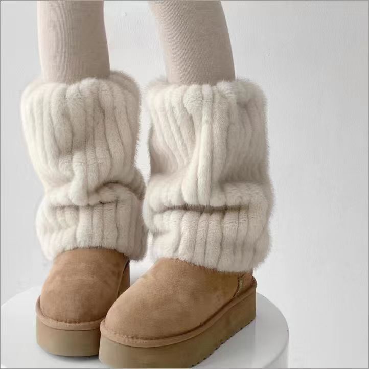 Lolita Fluffy Leg Warmers Thickened Calf Socks for Women Winter New Style Sleeve Socks Warm Snow Boot Covers Lolita Fluffy Leg Warmers Thickened Calf Socks for Women Winter New Style Sleeve Socks Warm Snow Boot Covers