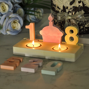 Meiyangyang DIY Popular Cake Digital Candle Silicone Mold Birthday Decoration Silicone Mold